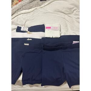 Cartwheel bike shorts 7/8 white navy blue nwot and perfect uniform shorts